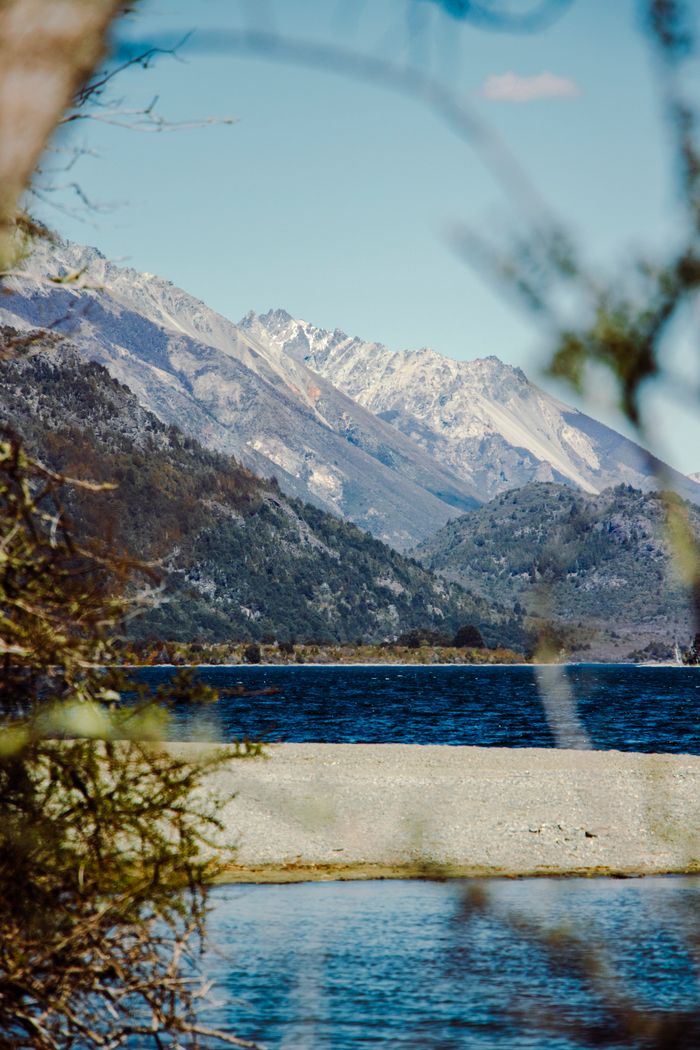 Breathtaking mountain and lake view in San Carlos de Bariloche, Argentina, capturing nature's beauty.